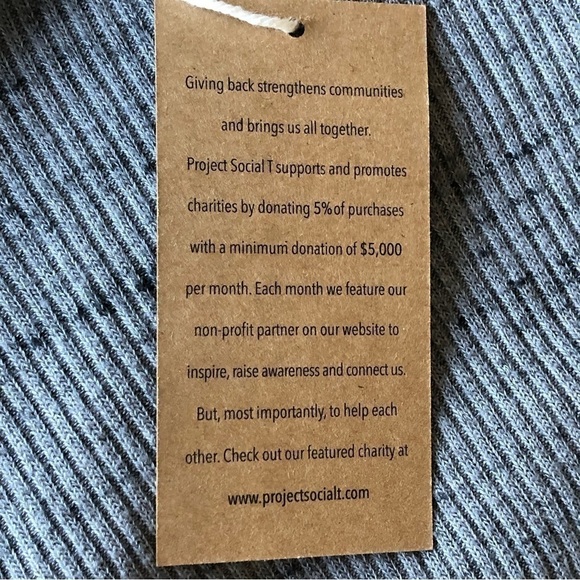 Project Social T Los Angeles Poppy Long Sleeve Turtleneck Gray XS - Picture 5 of 7